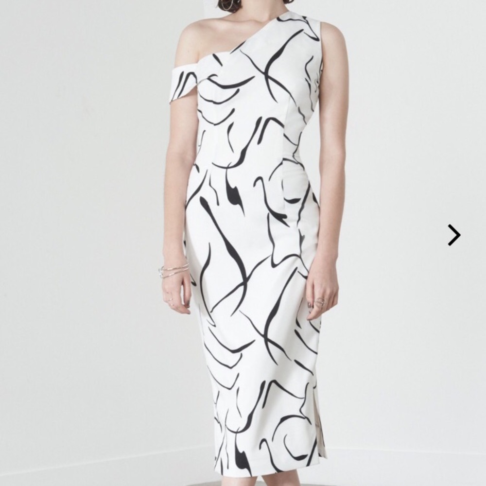 White & black Lavish Alice Dress